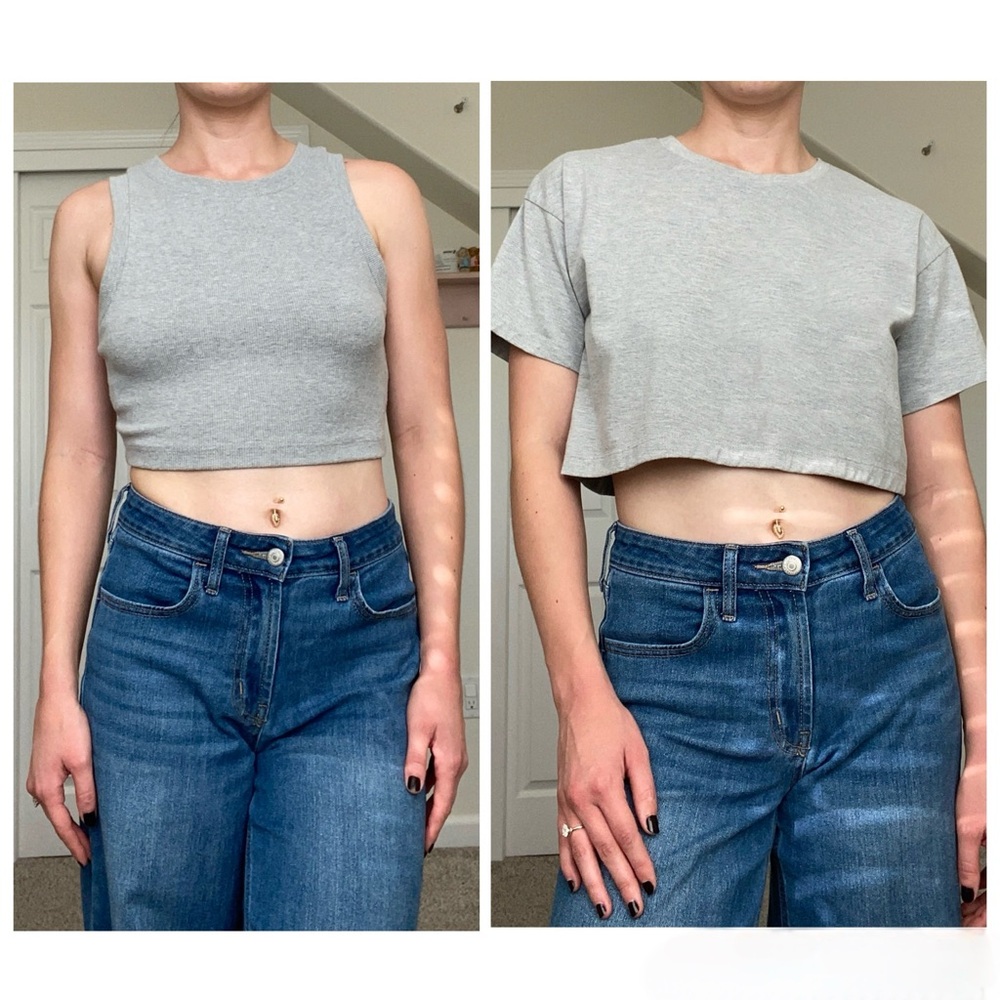Forever 21 gray crop tops